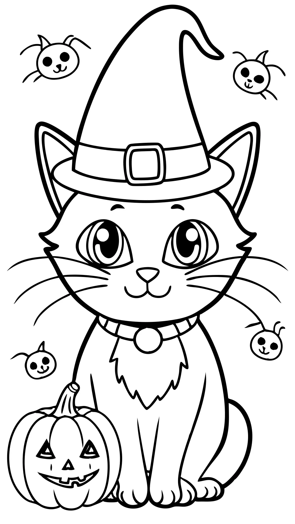 cat coloring pages halloween